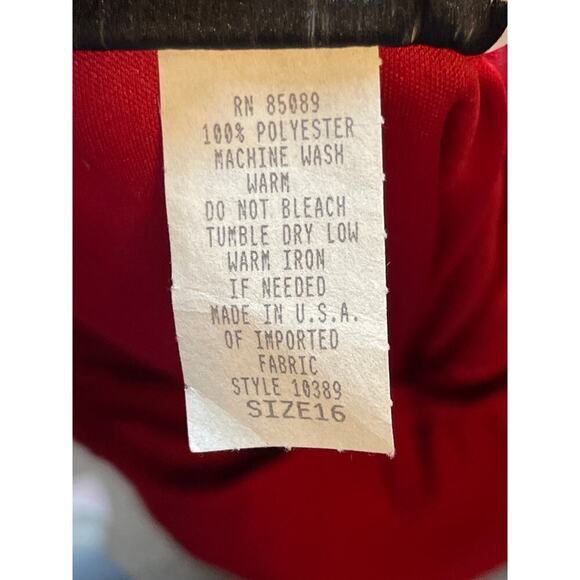 Vintage Another Thyme Romantic Red Ruffle Hem Midi Skirt Women's Size 16 - Picture 6 of 6